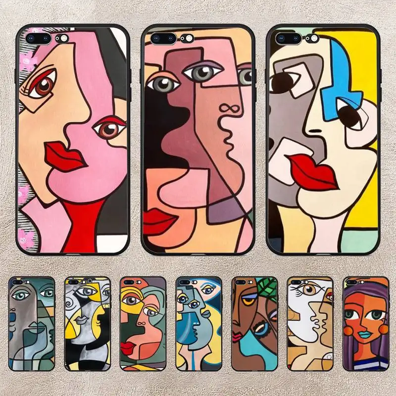 

Picasso Abstract Art Painting Phone Case For Huawei Y5 Y62019 Y52018 Y92019 Luxury Funda Case For 9prime2019