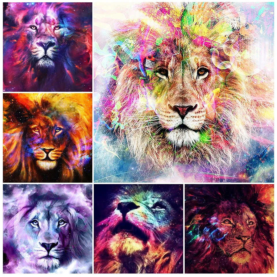 

5D DIY Алмазная картина льва вышивка крестиком, алмазная вышивка, животное, Ручная инкрустация, искусство, Подарок Стразы, домашнее украшение ...