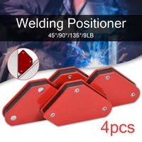 4pcsset welding magnet magnetic square holder arrow clamp 45 90 135 degrees 9lb magnetic clamp for electric welding iron tools