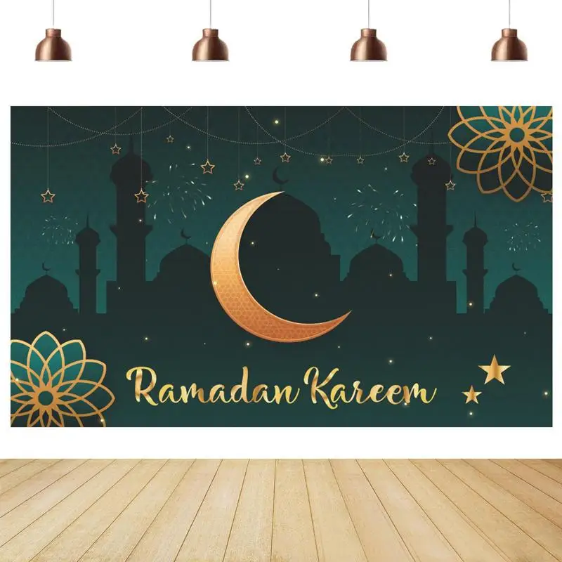 

180X110cm Eid Photography Backdrop Banner 2023 Eid Al-Fitr Party Decor Background Cloth Wall Tapestry Islamic Party Supplies