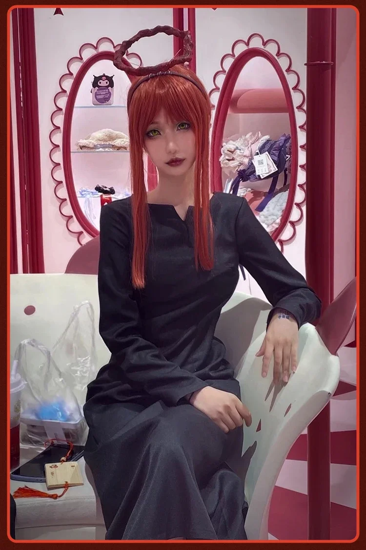 Аниме бензопила человек Макима косплей ангел повязка на голову головные уборы