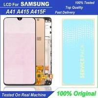 6 1 original burns lcd display for samsung galaxy a41 a415 a415f lcd screen touch digitizer assembly for galaxy a41 lcd display