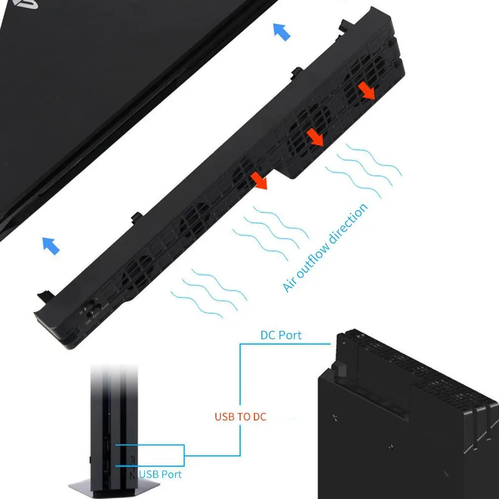 Охлаждающий вентилятор для игровой консоли Sony PS4 Pro Play Station Playstation PS 4 Cooler DC 5V