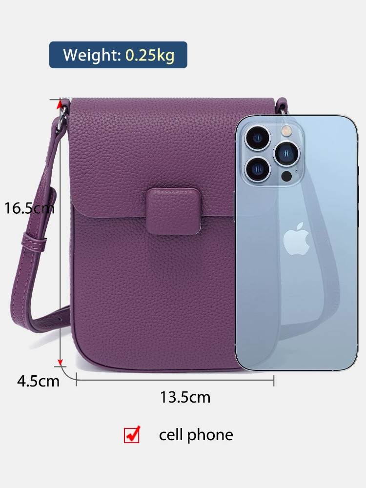 Zency 100% Real leather Female Crossbody Bag Summer Small Bag 2023 Trendy Casual Shoulder Purses Handbag Women Flap Phone Bags