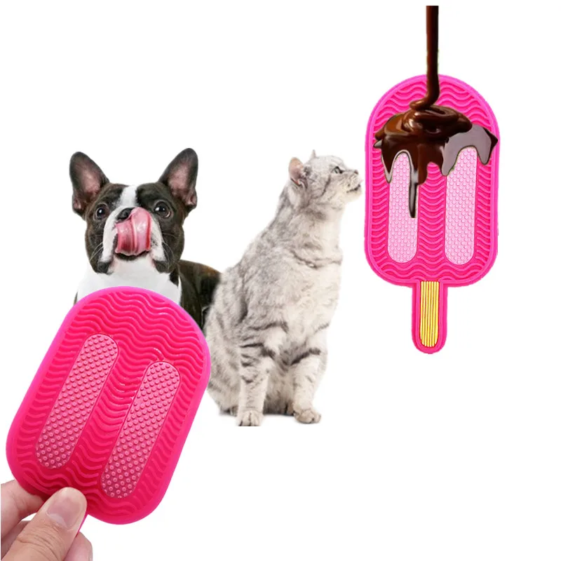 

Slow Food Bowl Sucker Ice Cream Licking Pad Dog Bath Quiet Silicone Bowl Pet Supplies Cats and Dogs huan le yang guang