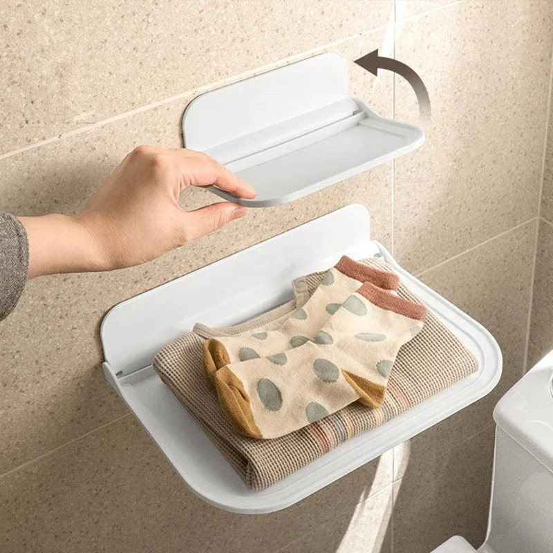 Складная настенная вешалка для хранения стойка держатель бумажных полотенец