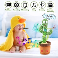 lovely dancing cactus talking sing sound record repeat kawaii cactus toys for children christmas gifts home office decoration