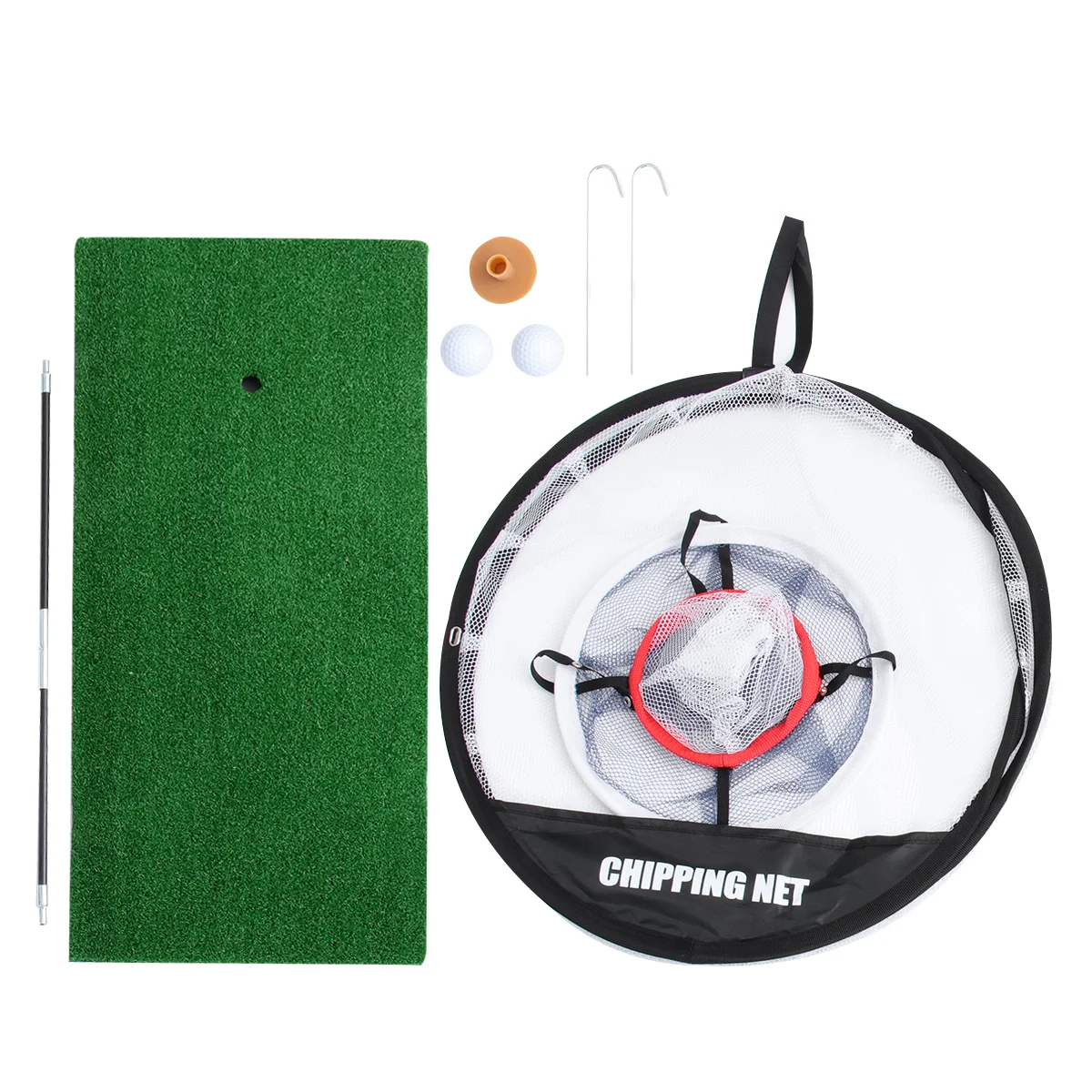 

Chipping Practice Net Pop-UP Indoor Outdoor Chipping Pitching Cages Mats Practice Easy Net Training Aids