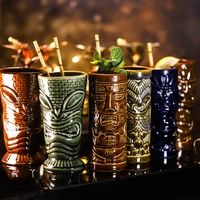 hawaiian cocktail tumblers water glass ceramic cup tiki cups gundam wine mug personality bar beer mugs shot glasses cute