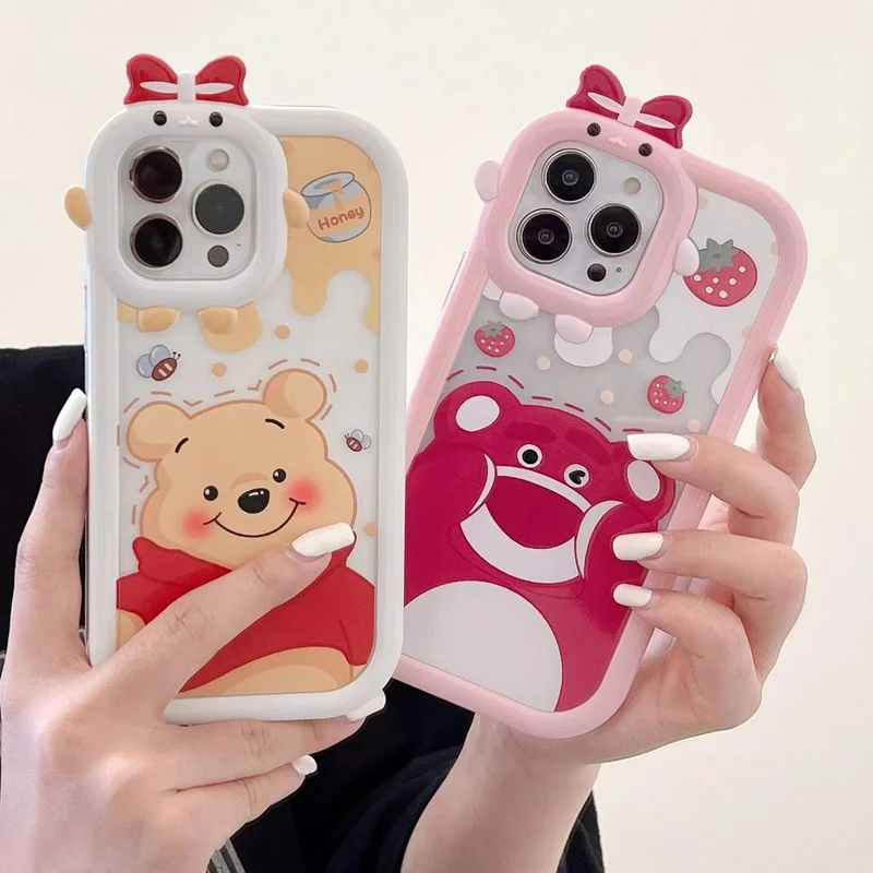 

Red Bowknot Camera Cartoon Cute Animals Phone Case Cover for IPhone 11 12 13 Pro X XR XS Max Shockproof Case for IPhone 13 Cases