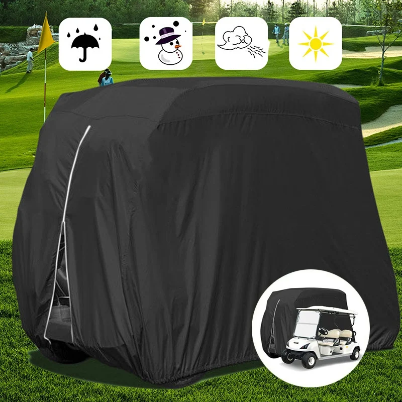 

Golf Cart Rainproof Cover Outdoor Golf Buggy Protective Cover Golf Car Universal Waterproof Dustproof Supplies 210D Oxford Cloth