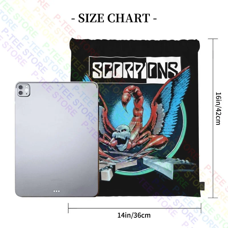 1990 Сумки на шнурке с скорпионами Crazy World Tour 90-91 сумка для спортзала школьная