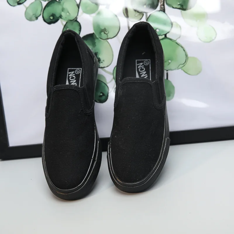 Sneakers Women Black Canvas Shoes Men and Women Shoes Flat Bottom Comfortable Couple Casual Women's Shoes A variety of options