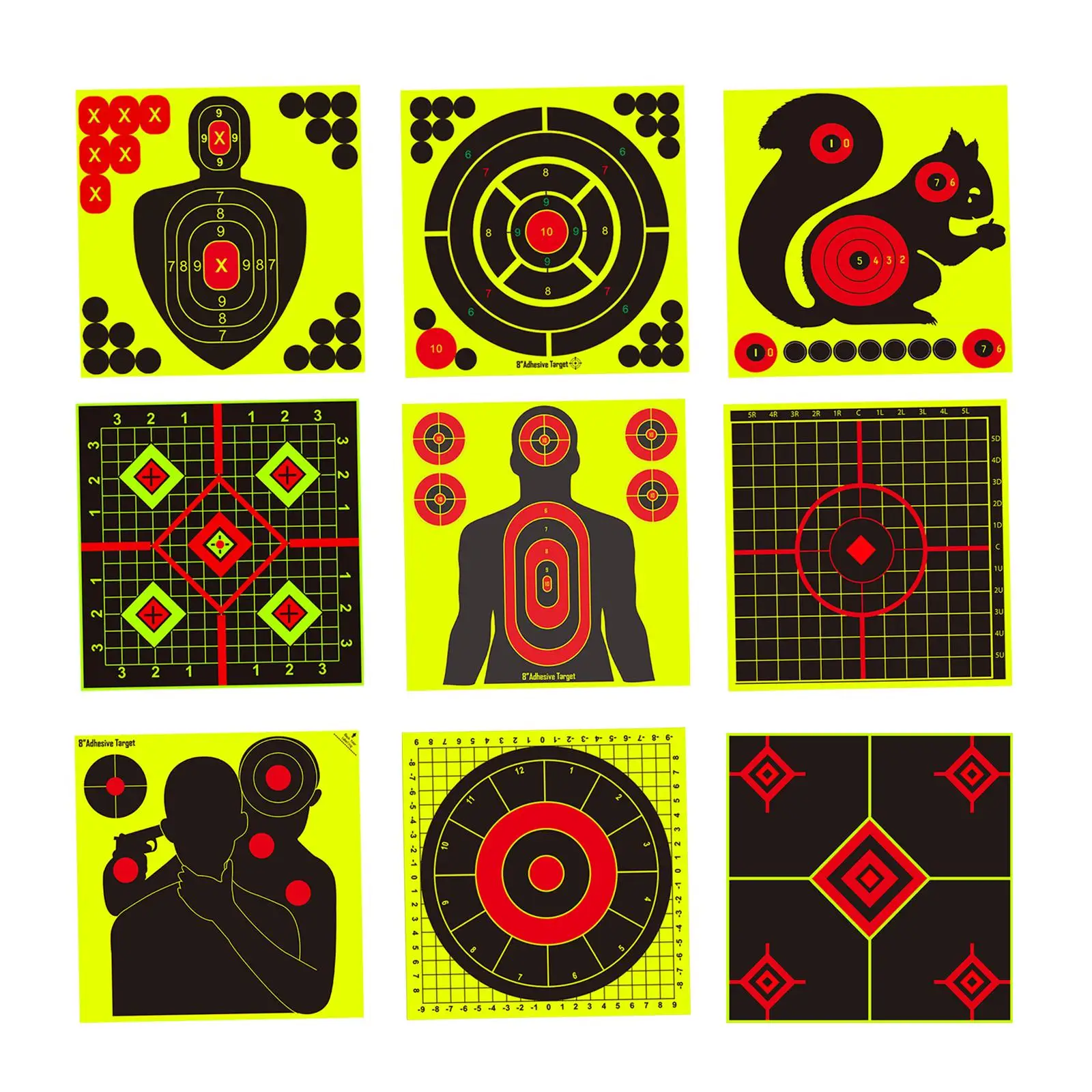 

10x Splatter Paper, Paper Highly Visible Self Target Accessories Target Stickers for Garden Range Training