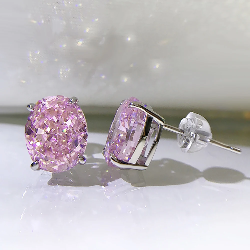 Женские серьги-гвоздики из серебра 925 пробы