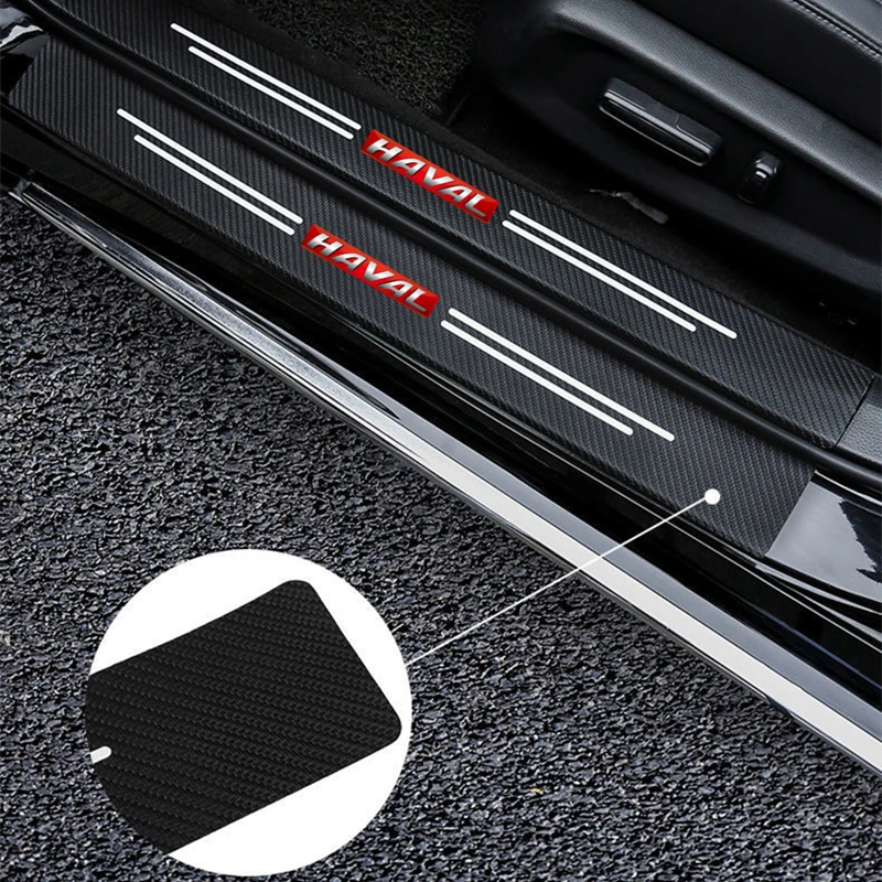 

New Auto Styling Carbon Fiber Anti Scratch Scuff Pedal For haval f7 h6 f7x h2 h3 h5 h7 h8 h9 m4 Car Door Sill Protector Stickers