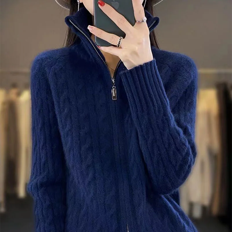 Новинка 2025 года корейский высококачественный осенне-зимний вязаный кардиган с