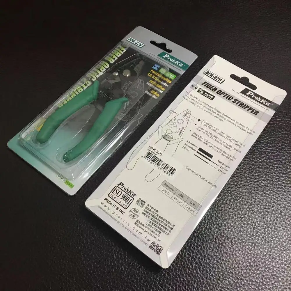 Quality assurance Pro'sKit 3 holes 8PK-326 Fiber Optical Stripper Stripping Cable Tool Made in Taiwan