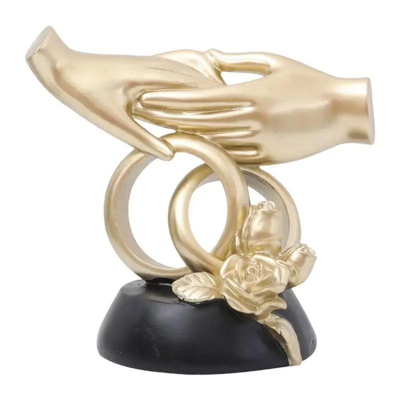 

Style Hand Gesture Sculpture Resin Abstract Hand Love Statue Figurines Wedding Home Living Room Desktop Ornaments