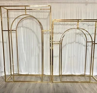 stainless steel design golden arch background arched frame support