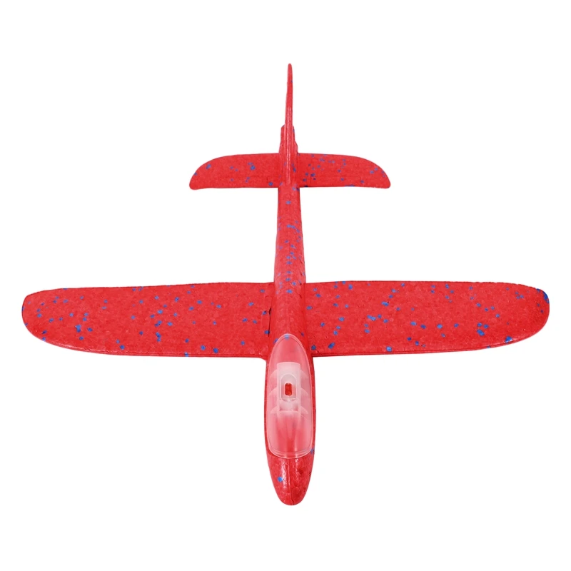 

48Cm Hand Throw Lighting Up Flying Glider Plane Glow In The Dark Toys Foam Airplane Model Led Flash Games Toys For Children