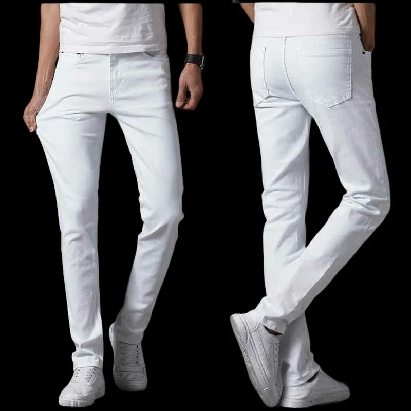 

Джинсы мужские рваные, классические брюки Slim Fit, стрейчевые, модные брендовые повседневные
