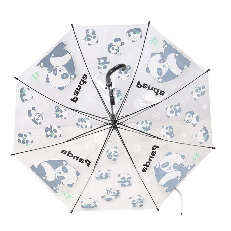 2024 Новый мультяшный Печатный Детский прозрачный зонт для детского сада
