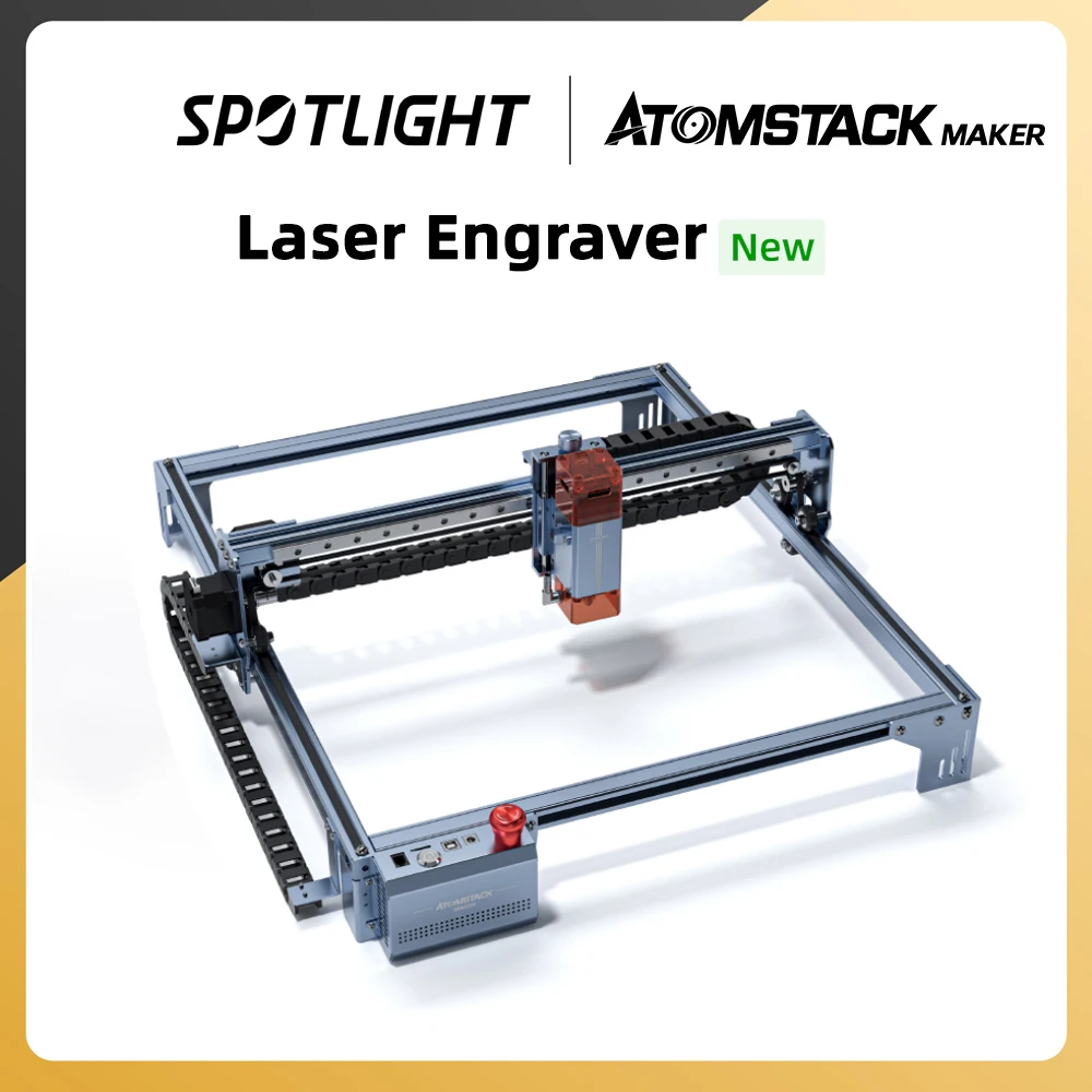 

Atomstack Maker V2 40W/50W Laser Engraver High Speed Engraving Cutting Machine Fixed-Focus Ultra-thin 6W/12W Laser Power 400*400