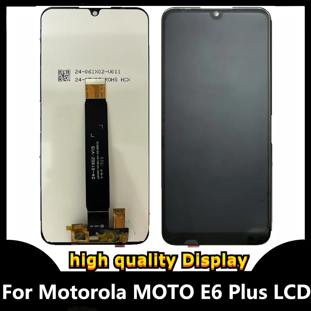 6 1-дюймовый ЖК-дисплей для Motorola Moto E6 Plus сенсорный экран дигитайзер в сборе замена