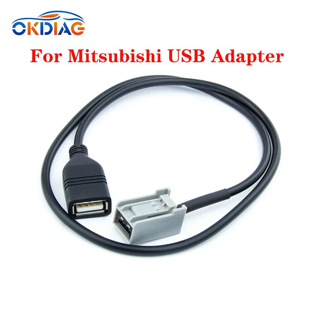 

OKDIAG Car Radio USB Adapter Cable Support MP3 MP4 WMA USB Flash For Mitsubishi Outlander ASX Lancer