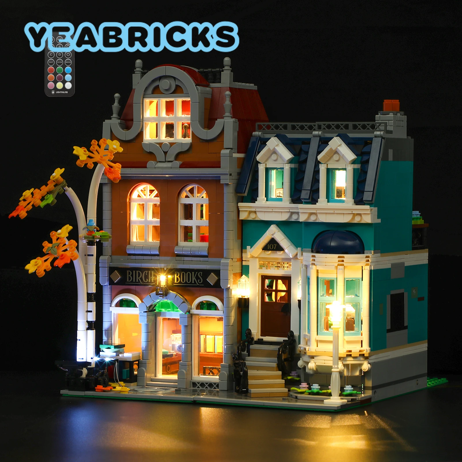 

YEABRICKS LED Light Kit for 10270 Bookshop Building Blocks Set (NOT Include the Model) Bricks Toys for Children Remote Control