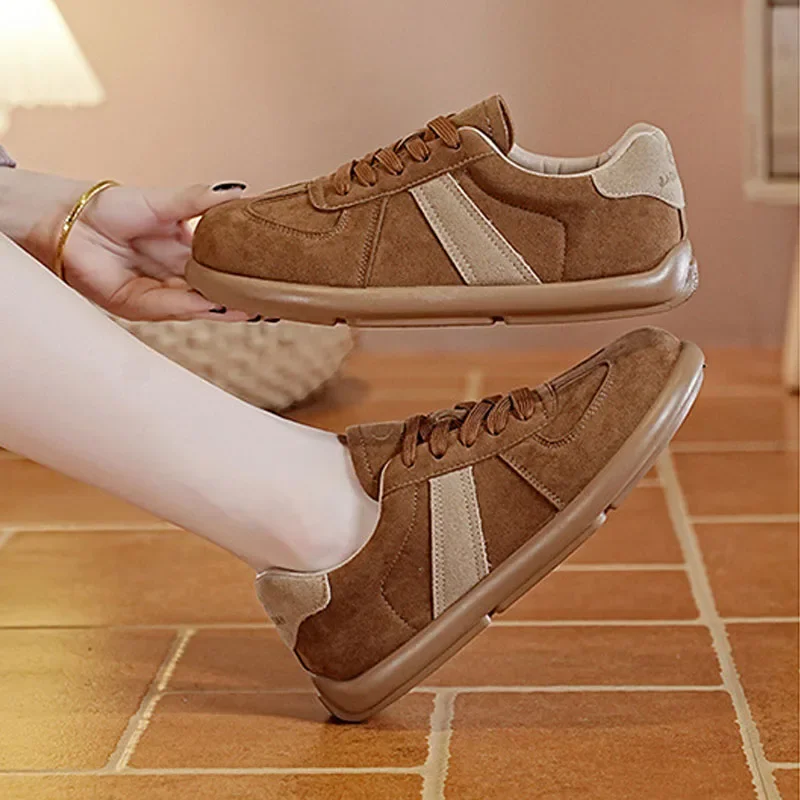 Женские кроссовки из искусственной замши и нубука немецкие кеды для ходьбы бега