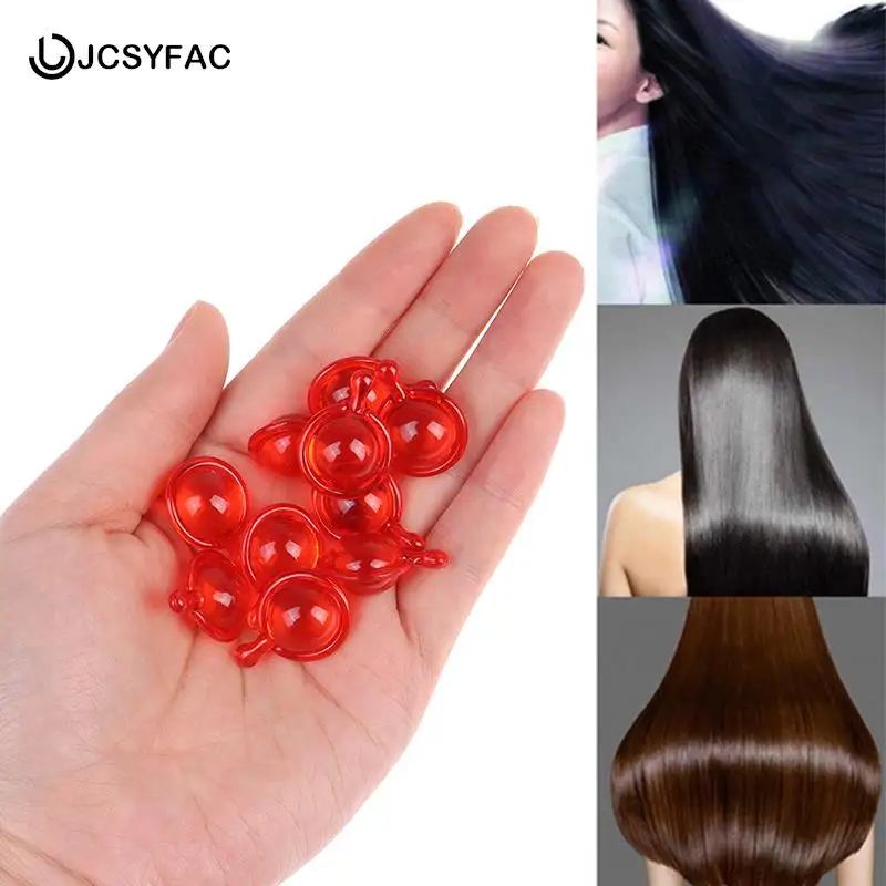 

10PCS Hair Vitamin Oil Capsule Oil Keratin Complex Oil Smooth Silky Hair Serum Anti Hair Loss Hair Masks Repair Frizz Damaged