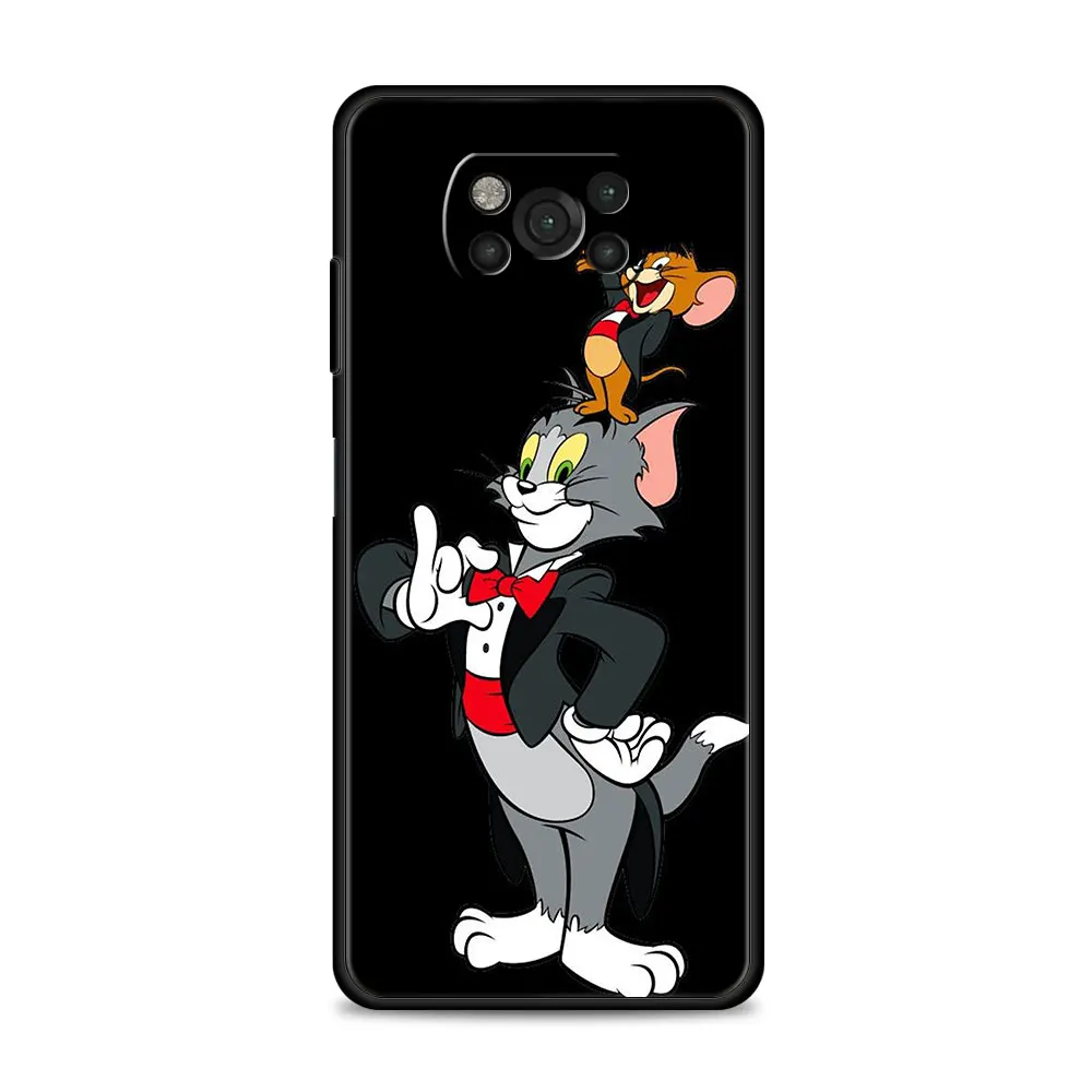 Чехол с демонами и Ангелом Томом Джерри для Xiaomi Mi 12 Pro 12X 11 10T Note 10 A2 Lite 5G 9 SE 9T Poco X3 NFC M3
