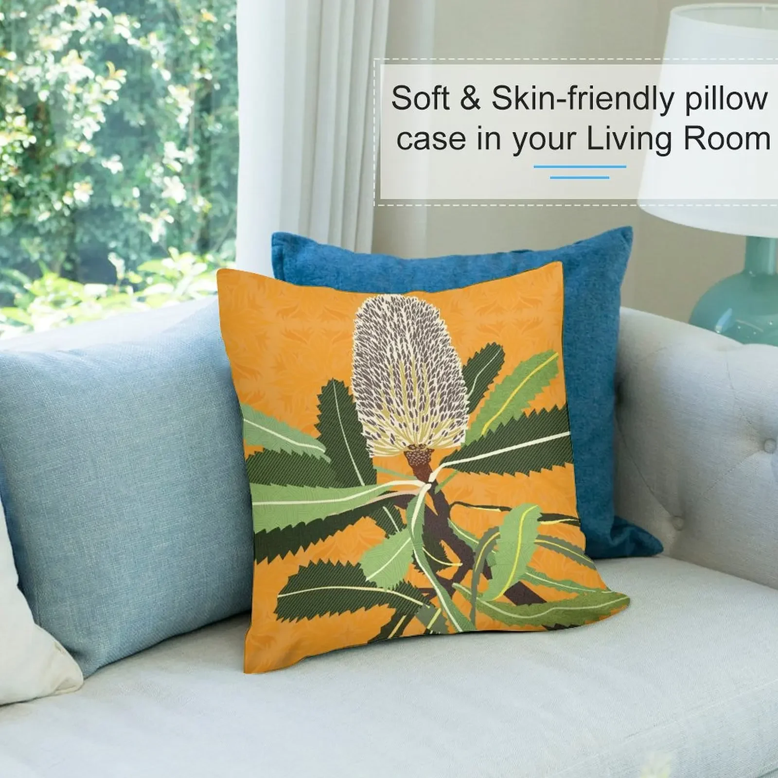 Банксия Цветок Родной Австралийский Декоративная Подушка Наволочка