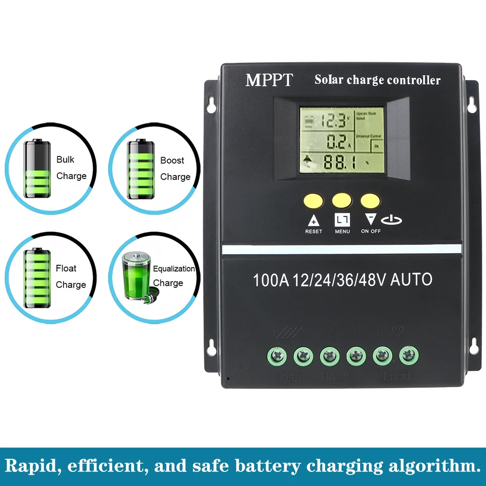 Контроллер Заряда Солнечной Батареи С ЖК-дисплеем Быстрая Зарядка Для