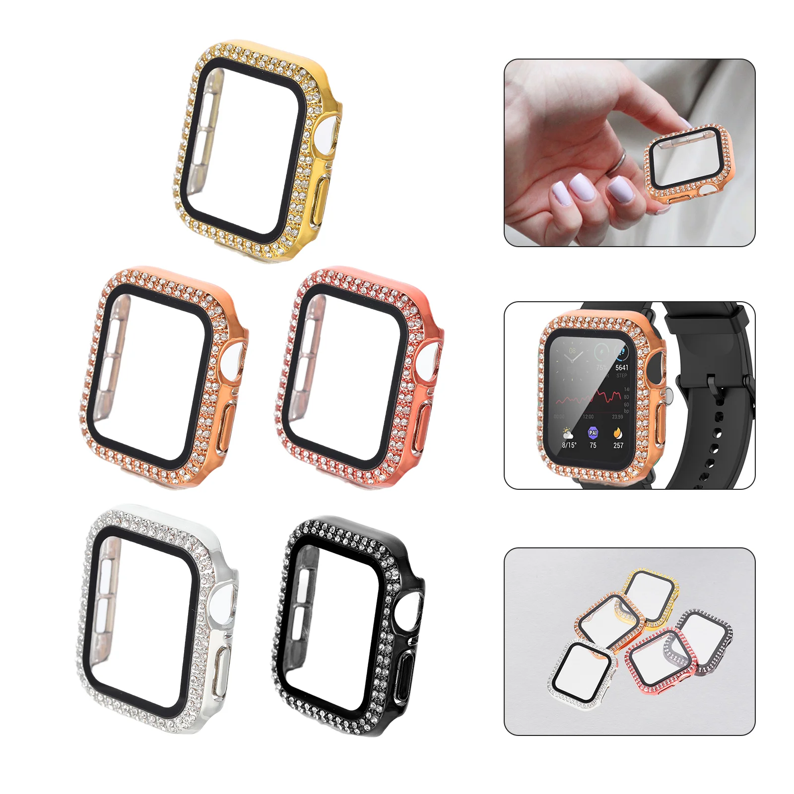 

5Pcs Delicate Portable Practical Unique Watch Shell Sturdy Watch Shell for Decor Smartwatch Presents