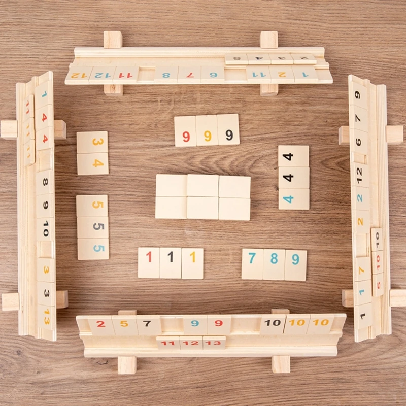 Игра Rummy Cube дорожная игрушка настольная игра со 106 плитками 4 игровой стойкой