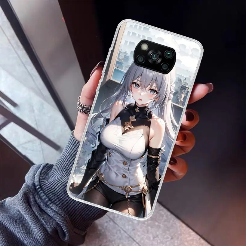 Чехол для телефона Honkai Star Rail Bronya Rand Xiaomi Poco X6 X5 X4 X3 Nfc F6 F5 Pro F4 Gt F3 F2 F1 M5S M4 M3 5G Soft Cover Print F