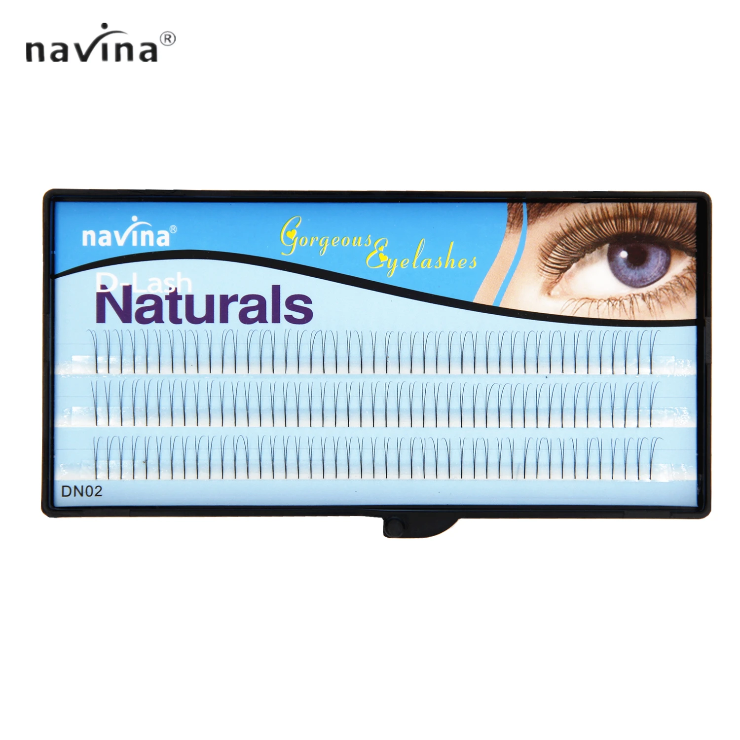 

NAVINA 2 Flairs V Type Black Cluster Eyelashes 0.10mm C curl 8/10/12mm Nature Soft False Eyelash Extension Lashes Makeup Tool