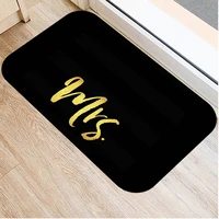 gold mrs pattern fashion print kitchen floor mats carpets for house entrance hallway decorations furniture accessories door mat