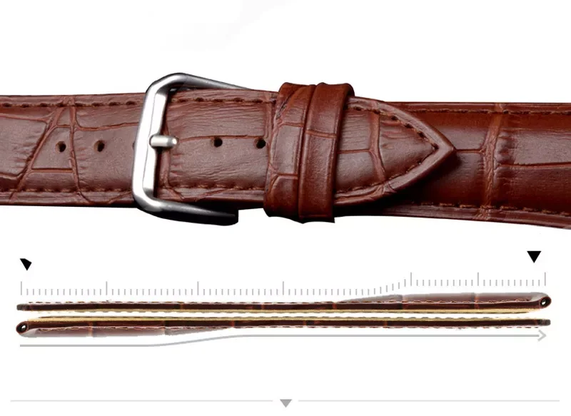 

Bracelet Belt Black Watchbands Genuine Leather T58 Strap Watch Band 18mm 20mm 22mm Watch Accessories Wristband