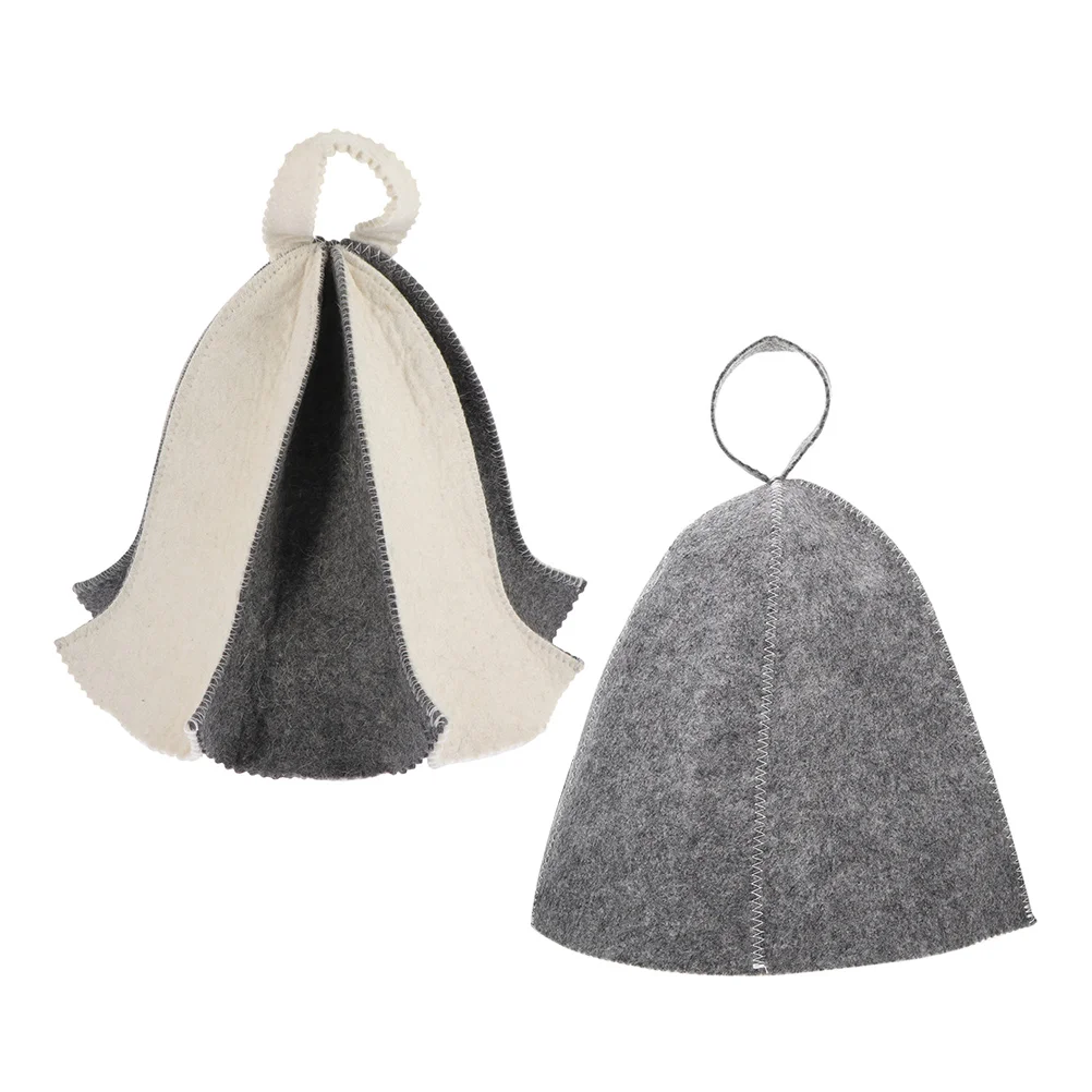 

Sauna Hat Hats Cap Felt Russian Caps Hair Bathing Bath Household Head Comfortable Wool Banya Spa Shower Dry Turban Cover