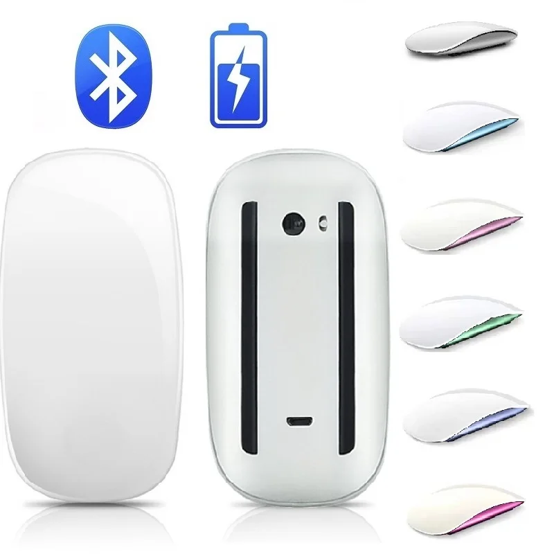 

Перезаряжаемая Беспроводная Bluetooth-мышь, Волшебная Мышь Arc Touch, эргономичная ультратонкая оптическая мышь для iPhone, Macbook
