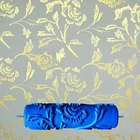 7-дюймовый 3D резиновый настенный декоративный ролик для рисования, узорчатый ролик, инструменты для украшения стен без ручки, розовый ролик, 110C