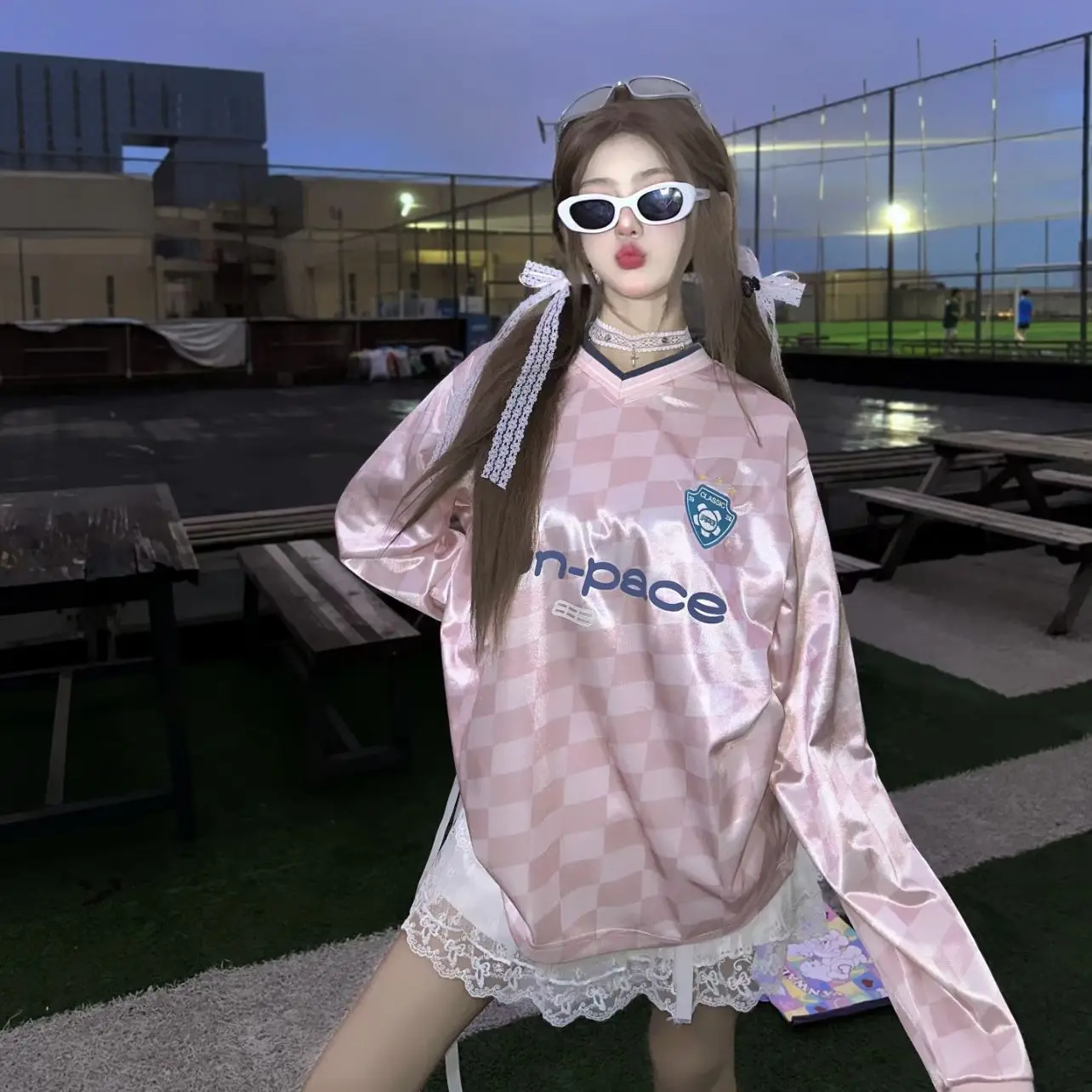 Gaganight женский свитшот со знаменитостями и ромбовидной сеткой контрастный с