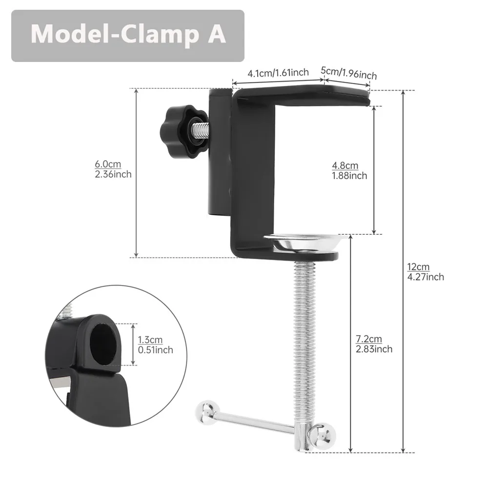 

Черный универсальный гибкий кронштейн для настольного крепления