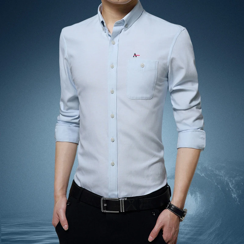2021 Reserved  Aramy camisa  Men's Long Sleeve Shirts, Men's High Quality Dress Shirts, Office Business Shirts Casual Slim Fit