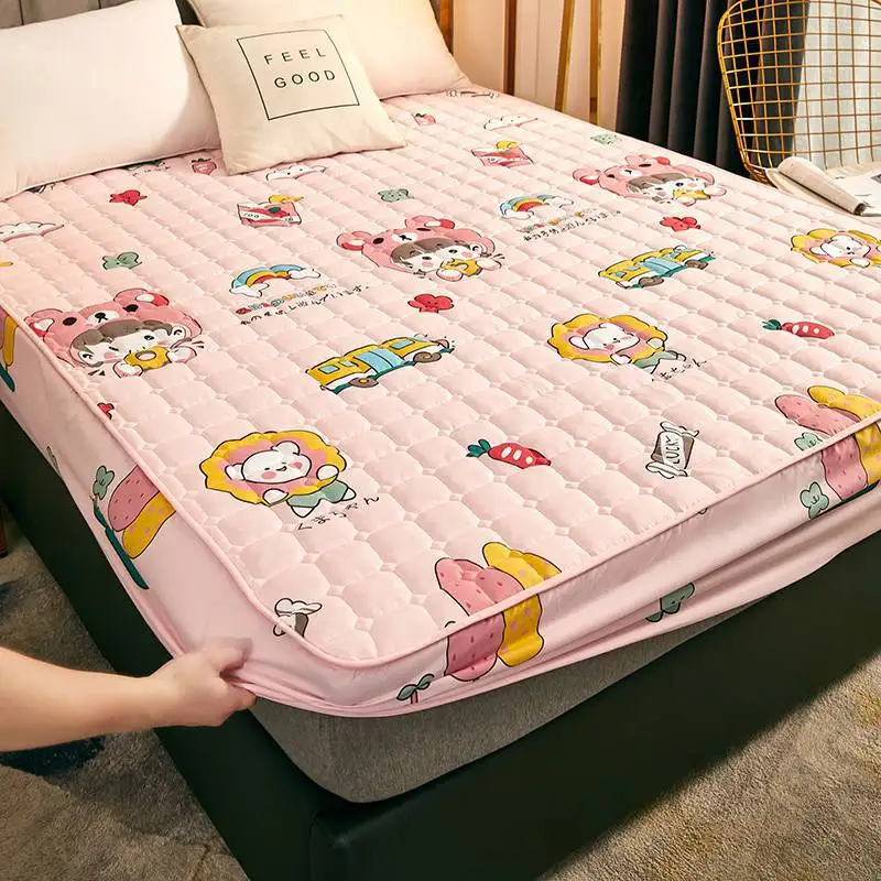 

Bed Cover Single -piece Cotton Sewing Bed Cover Three -piece European -style Bed Skirt Solid Color Sheet 35ZQBLT01