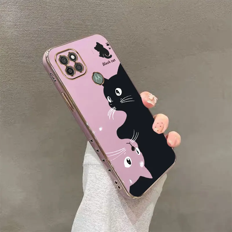 G9Power черно-белый чехол для телефона с котом Motorola Moto Cover